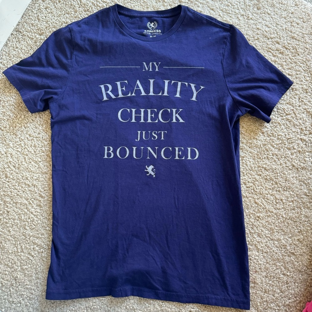 Express Blue Short Sleeve T-shirt Shirt Size M Reality Check